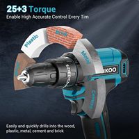 LEEIKOO Perceuse sans fil 21V 2.0Ah 42N.m LED projets de bricolage 25 + 3 réglages de couple 20 accessoires 2 vitesses 2.0Ah 42N.m
