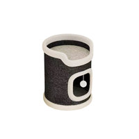 Nouveau Nid pour Chat Semi-fermé Intégré Quatre Saisons Universel, Chaud pour l'Hiver, Double Couche, avec Griffoir et Plateforme d'Escalade