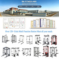 Rack de potencia BW con cable cruzado, máquina multifunción para entrenamiento de fuerza, jaula de potencia, máquina Smith para sentadillas