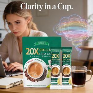 Colágeno, Semillas de Chía, Maca, Café en Polvo, Mezcla Triple, Bebida Instantánea, Sabor a Fruta Dulce, Caramelo, 120g, Caja, Comida para Bajar de Peso - Product Image 6