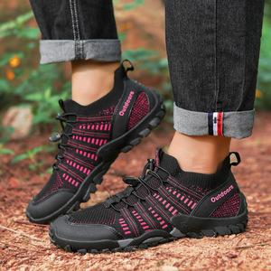 Chaussures de randonnée respirantes antidérapantes en daim pour hommes et femmes, à enfiler, pour les sports nautiques en plein air, toutes saisons - Product Image 4