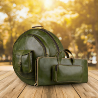 Ensemble de rangement d'instruments en cuir PU portable, combo pour batteur, activités de plein air, performance, sac de transport pour batterie, étui pour baguettes