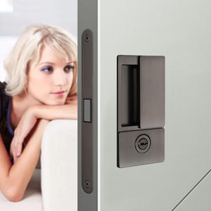 Nouvelle serrure magnétique <span class=keywords><strong>ultra</strong></span>-fine à verrouillage plat, silencieuse, étanche, avec crochet intégré, poignée <span class=keywords><strong>plate</strong></span> pour porte coulissante en bois - Product Image 6