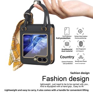 Best-seller e-commerce : Étui pour téléphone pliable Samsung Galaxy Z Flip à 50 % de réduction, style sac à main pour filles - Product Image 2