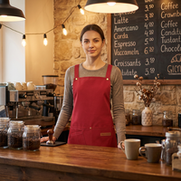 Tablier de cuisine imperméable personnalisé avec logo pour femmes et hommes, idéal pour restaurant, bar, café, cuisine, barista