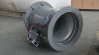 Vanne de régulation de débit d'air variable (VAV) en acier inoxydable électrique, type papillon, pour panneau, volume d'air contrôlable, sur mesure, beige