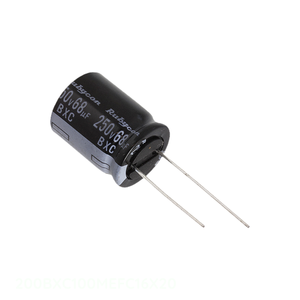 ตัวเก็บประจุแบบมีรูผ่าน100 uF 20% สารส้ม100 uF 200V แบบเรเดียล - Product Image 1