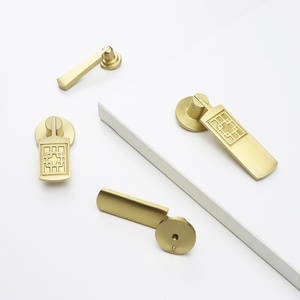 Luxus Pure Copper Schublade zieht Tear Drop Küchen knöpfe Kommode zieht Badezimmer Messing Schrank Schublade Griff - Product Image 3
