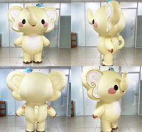 Costume de Mascotte Éléphant Gonflable Interactif Personnalisé, Costume Gonflable à Marcher Facile à Installer