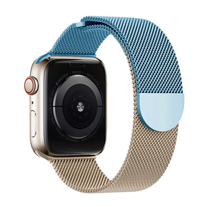 Milan ese <span class=keywords><strong>Loop</strong></span> aus Edelstahl für Apple Watch-Magnetband für Ultra <span class=keywords><strong>2</strong></span> 49mm Serie 9 & 8 45mm zweifarbiges Farb design - Product Image 6
