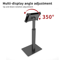 Support de moniteur portable rotatif, réglable en hauteur, Vesa, tablette, support de bureau autoportant, profil bas, jusqu'à 17,3 pouces