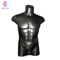 Mannequin de mode à livraison rapide, présentoir polyvalent, torse sportif personnalisé, mannequins masculins demi-corps pour centres commerciaux