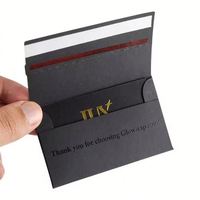 Papier d'art de luxe noir mat, impression personnalisée, revêtement UV, cartes de visite, cartes de remerciement, boîtes d'enveloppes pour cartes VIP