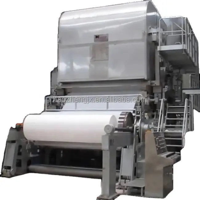 Haozheng - Máquina automática de fazer papel A4 de alta qualidade, 40-80 GSM, 100 TPD, nova condição, reciclagem de resíduos de motor, papel cultural