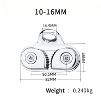 Crampons à corde en acier inoxydable 316 pour voilier, kayak, canoë, annexe et bâton d'escalade