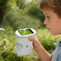 OEM/ODM Children's Science Mini Electronic Microscope Fun Set 2Inch IPS 1000X Handheld Portable 2MP Camera 8 LED Lights Kids