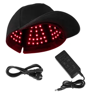 Topi helm infra merah Led Nir 660nm, topi perangkat mesin perawatan terapi lampu merah untuk rambut