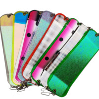 Alpha Salmon Trolling Flasher Board - Luminous Chrome Plated 8in 11in Diving Terminal Tackle pour la pêche en eau douce salée