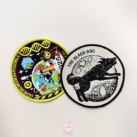 Haute qualité personnalisé marque Logo Merrow frontière Machine production tissé festival anime patch pour vêtements