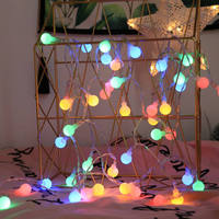 Intérieur Extérieur Ip22 Étanche Blanc Chaud Plug in Arbre de Noël Décoratif Led Globe Ball String Fairy Light 6m40led