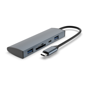 Ultra Slim Aluminium <strong>Type</strong> <strong>C</strong> to 5 in 1 USB-<strong>C</strong> Docking Station with SD/<strong>MMC</strong> TF Card <strong>Reader</strong> Data Transfer USB <strong>C</strong> HUB in Stock - Product Image 1