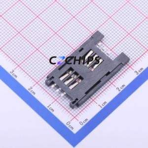 SIM-211-P6 SIM Card Connector SMD Connector Plug-In Type Mini SIM Card Card Holder 2.5mm - Product Image 2
