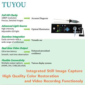 Cámara de endoscopia integrada <span class=keywords><strong>ENT</strong></span> Full HD 1080P con pantalla de 7 pulgadas y fuente de luz LED de 100W - Product Image 5