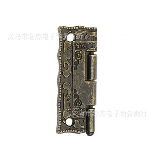 Bisagra de aleación de zinc estilo antiguo 36x23mm para montaje en superficie, bisagra para muebles de caja de madera G74 G76 con diseño impreso - Product Image 5