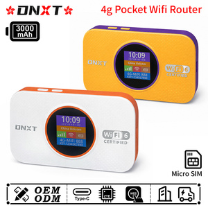 DNXT wifi พกพา 300Mbps 3000mAh wifi pocket AP Mode WPS LCD router พกพา WiFi6 Type-C lte mifi สำหรับการเดินทาง - Product Image 1