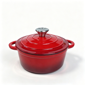 <span class=keywords><strong>Cocotte</strong></span> <span class=keywords><strong>en</strong></span> <span class=keywords><strong>fonte</strong></span> émaillée classique avec couvercle, compatible four, antiadhésive, pour la cuisine quotidienne familiale - Product Image 4