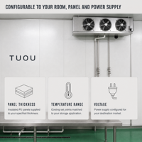 Chambre froide industrielle commerciale de grande capacité pour fruits à température moyenne avec unité de réfrigération pour entrepôt de fruits