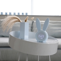 Horloge intelligente de réveil avec lapin mignon avec entraîneur de sommeil