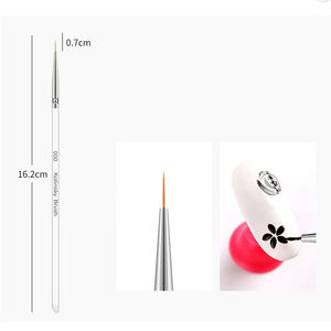 Hani ชุดเครื่องมือทำเล็บยูวีเจลเคลือบเล็บไนลอนแปรงซับการออกแบบพัดลมสร้างจุดภาพวาดคริลิคคริสตัลแบน - Product Image 4