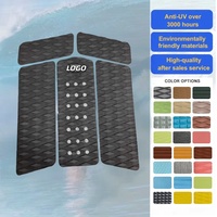 Pads de traction antidérapants professionnels multicolores personnalisés en EVA pour planche de surf et queue de planche, usage océanique 30x31cm