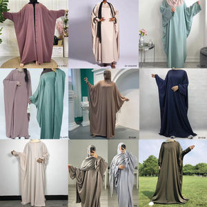 Farfalla Abaya Nida modesto abbigliamento islamico con cerniera semplice Ramadan Eid donna musulmana Turkish all'ingrosso taglie forti Abaya - Product Image 5