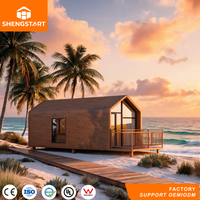 Şebekeden Bağımsız, Güneş Enerjisiyle Çalışabilen, Hazır Modüler Prefabrik Tiny House, Airbnb Tatil Köyleri Projeleri İçin Banyo ve Mutfaklı Taşınabilir Prefabrik Ev