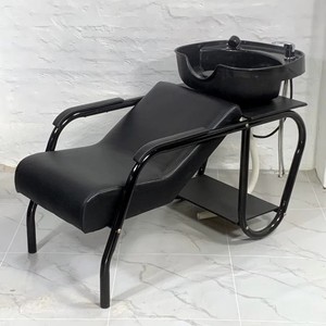Z Modern Lying Black Cheap Beauty Salon Furniture Shampoo <b>Bed</b> Hair Washing Chair Shampoo Bowl and Chair for Salon Barber Shop - Product Image 1