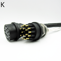 Connecteur Subconn Standard Circulaire Femelle Bulkhead Mâle Inline BH8F IL8M Submersible Pluggable pour Câble Humide Rov IP69k