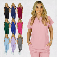 Tenue d'hôpital sur mesure pour femmes, combinaison médicale chirurgicale, combinaison slim multi-poches pour médecins et infirmières, vêtements de clinique