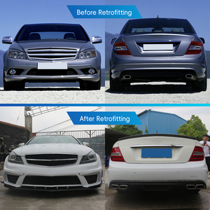 Kit de carrocería para modificación de automóvil 2007-2014, parachoques delantero, capó, guardabarros, parachoques trasero para Benz W204 C63 - Product Image 2
