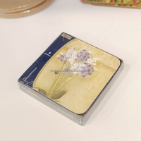 Lot de 4 sous-verres carrés en bois stratifié avec support en liège, 10x10x0.4cm, avec boîte en PVC – Collection de tapis et de dessous de verre très prisée