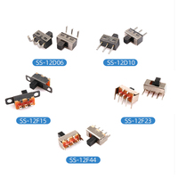 Interrupteur coulissant miniature SMD Kejian, étanche, 4 broches, 3 positions, interrupteur coulissant miniature latéral