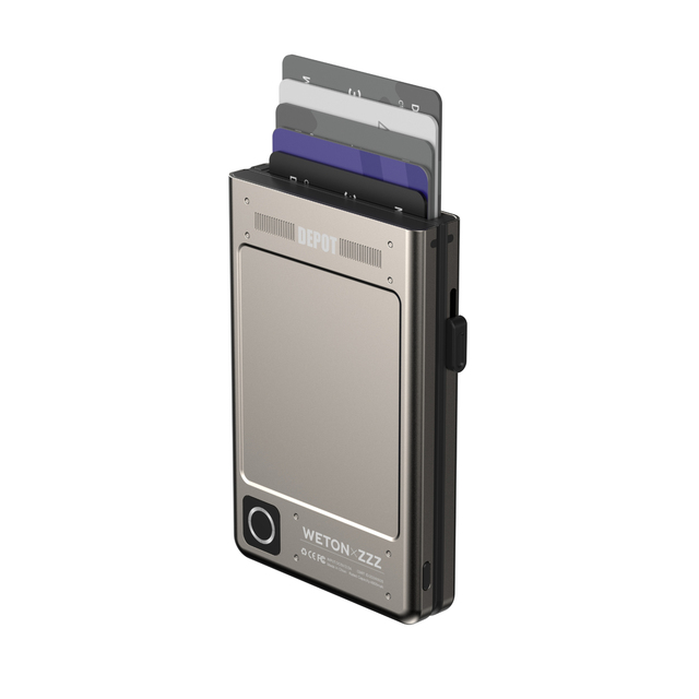Brand New 5000mAh RFID Blocking Card Holder Wallet Power Bank With Lanyard Cable