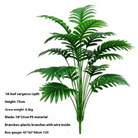 Bouquet de 18 feuilles de palmier artificielles de Madagascar, décoration murale en herbe naturelle pour Noël et Halloween
