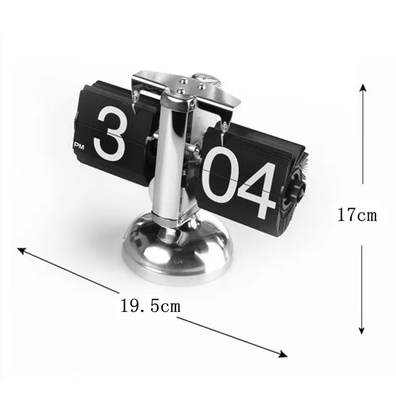 Bell Balance Flip clock Modern White Black Silver Flip Clock with Sound Control