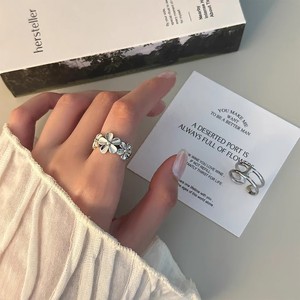 Sweet Flower <b>Ring</b> For Women S925 Silver <b>Open</b> Index Finger <b>Ring</b> Everyday Wear Jewelry - Product Image 5