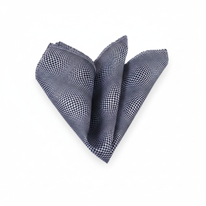 Pañuelo de bolsillo jacquard con estampado de ilusión gris para hombre, complemento perfecto para blazers - Product Image 2