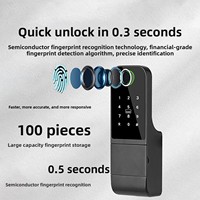 Serrure intelligente biométrique à double face étanche avec empreinte digitale Tuya WiFi pour serrure électronique de jante TTlock, pour porte en aluminium, en fer ou en métal