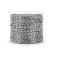 Chaîne à Petits Maillons en Acier Inoxydable à Prix Bas pour la Fabrication de Bijoux, Chaînes au Mètre Vendues en Rouleau