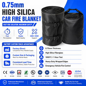 <span class=keywords><strong>Manta</strong></span> ignífuga térmica para baterías de vehículos eléctricos, suministro de fábrica OEM de fibra de sílice de alta calidad - Product Image 1